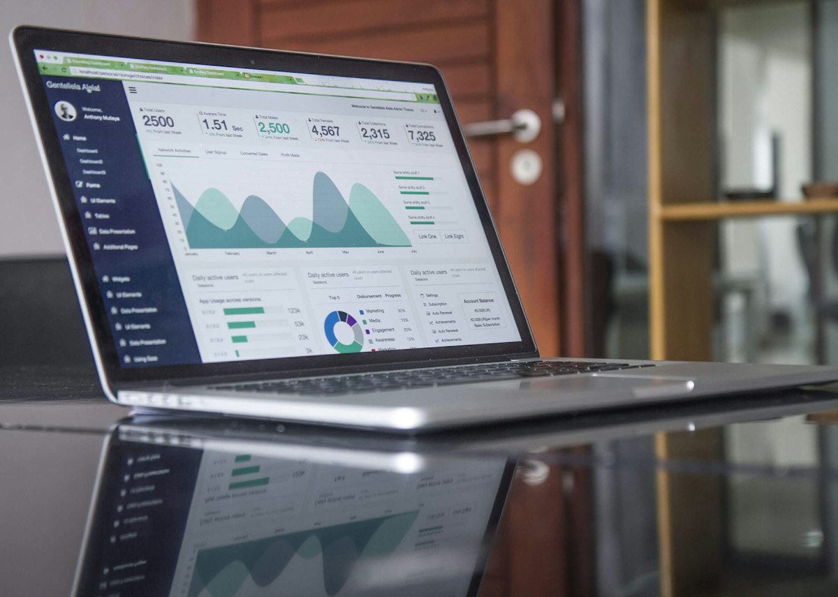 Financial analysis charts and growth models